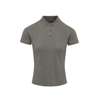 Image of Premier Womens/Ladies Coolchecker Plus Polo Shirt (Dark Grey) Size X Small