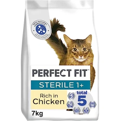 Image of Perfect Fit Sterile Adult 1+ Complete Dry Cat Food for Cats Aged Years, Rich in Chicken, 1 Bag (7 kg)