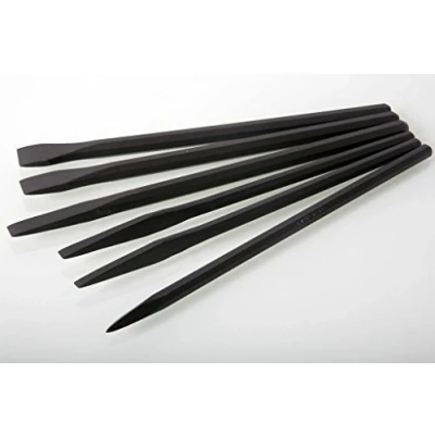 Image of 6 Piece Stone Carving Point &amp; Flat Chisel Set