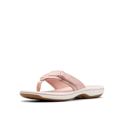Image of Clarks Women&#039;s Breeze Sea Flip Flop, Blush Interest, 8 UK