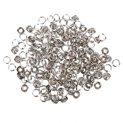 Image of 50 Sets Poppers Fasteners Press Studs DIY 11 mm Silver Ring