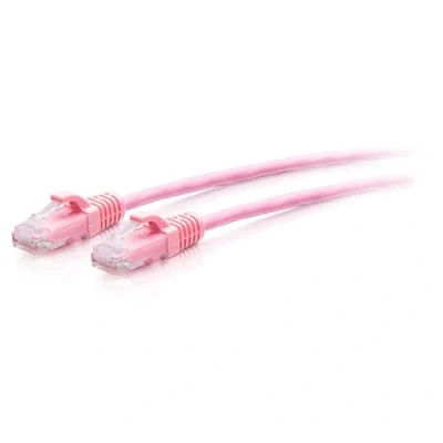 Image of C2G 7.6M (25Foot) CAT6A Extra Flexible Slim Ethernet Cable, Ideal for use with Router, Modem, Internet,Wifi boxes, Xbox, PS5, Smart TV, SKY Q, IP Camera. Delivering Ultra Fast Internet Speeds. PINK