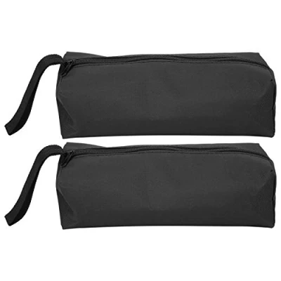 Image of Small Tool Pouch,2PCS Portable Bag Canvas Storage Multifunctional Clip on Zipper Multi Purpose Organizer Black