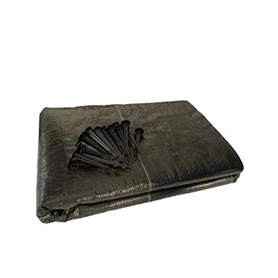 Image of Yuzet Heavy Duty Weed Control Fabric, 2m x 25m, with 40 Free Pegs
