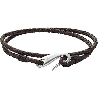 Image of Skagen Bracelet for Men Hulsten, Height: 6 mm, Length: 190 Width: 3 mm Silver Stainless Steel Bracelet, SKJM0174040