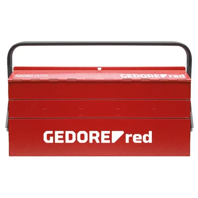 Image of GEDORE red Tool box, 5 compartments, Large, Empty, Dimensions (LxWxH): 260x535x210 mm, Red, Sheet steel, Sorting R20600073