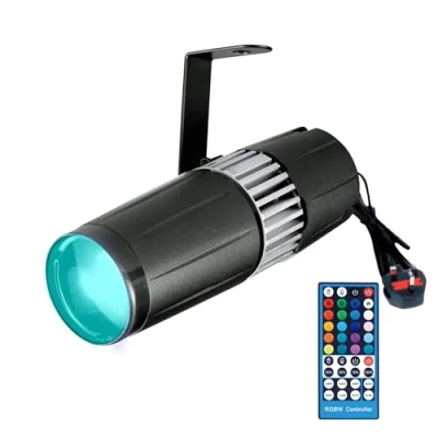 Image of SENLAN LED Pinspot Light,15W RGBW 4 in 1 SMD 5050 Beam Light with IR Remote Controller