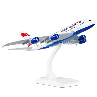 Image of Busyflies 1/300 Scale British Airways Airbus 380 Model Plane Alloy Diecast Airplane Aircraft Kits for Collection and Gift