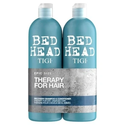 Image of Bed Head by TIGI Recovery Shampoo And Conditioner Set Professional Moisturising Hair Repair Treatment Ideal For Dry Damaged 750 ml ( Pack of 2)
