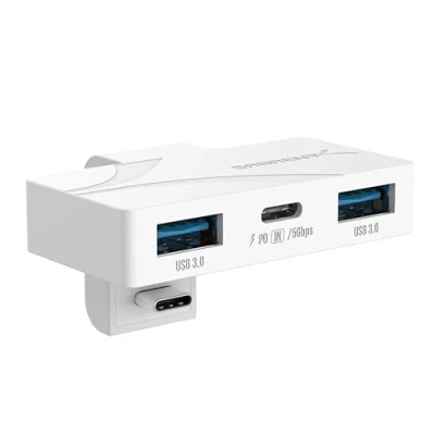 Image of SABRENT USB Type C 3 Port Gaming Hub for ASUS ROG Ally Lightweight, Portable, Plug and Play, PD3.0 Charging Function, A &amp; Ports, Compatible with Windows, macOS, Linux (HB ROAY)
