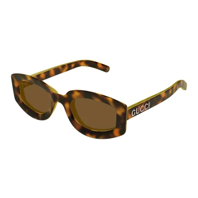 Image of Sunglasses Gucci Gg1719s col. 002 Donna Geometrica Havana