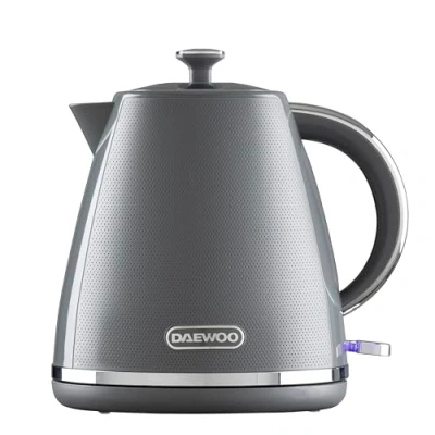 Image of Daewoo Stirling Collection, Pyramid Kettle 1.7 Litre, User Friendly, Easy Cleaning, Safety Features, 360 Swivel Base, Full Removable Lid, Water Level Gauge, Part Of A Grey