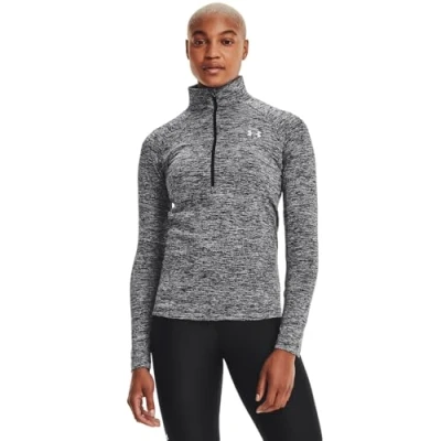 Image of Under Armour Women Tech 1/2 zip Twist, Light and breathable warm up top, top With anti odour technology