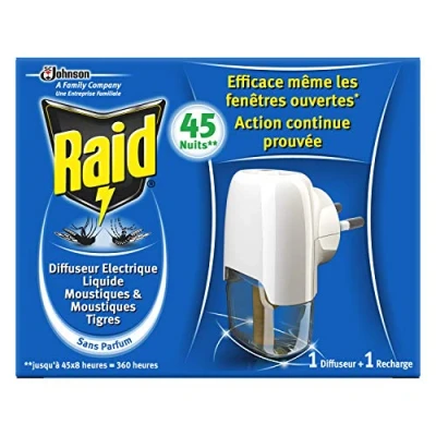Image of Raid Electric Liquid Mosquito Repellent Diffuser 45 Nights 28 ml Pack of 3