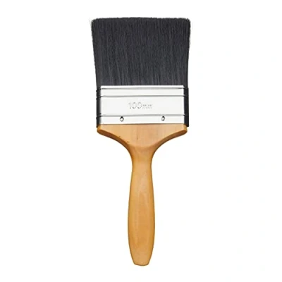 Image of Fit For The Job 4 inch Professional Paint Brush A Smooth Finish Painting with Emulsion, Gloss and Satin Paints on Walls, Ceilings, Furniture, Wood &amp; Metal, 4&quot; 100mm
