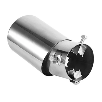 Image of Keenso 1 Pcs Universal Chrome Stainless Steel Car Rear Round Exhaust Pipe Tail Muffler Tip New Auto and Motorcycle Parts