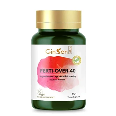 Image of GinSen Ferti Support 150 Capsules, Women Fertility Supplement, Vegan Approved, Herbal Extract &amp; Vitamins Made in UK