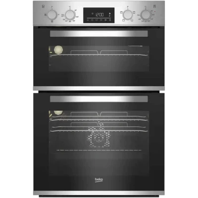 Image of Beko 99 Litre Electric Built In Double Oven Stainless Steel