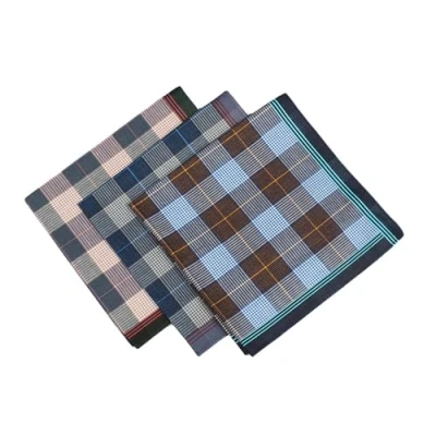 Image of Kodbww Practical Handkerchiefs Male Washable Lattice Pattern Hankie Random Color for Adult Comal Affairs Polyester