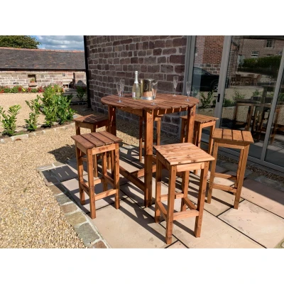Image of Charles Taylor Alfresco Bar Set six Seater W2000 D2000 H1100 Weight 69kg