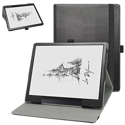 Image of Bige for BOOX Tab Ultra Case,BOOX C Case,PU Leather Folio 2 Folding Stand Cover Ultra/BOOX 10.3&quot; ePaper Tablets,Black