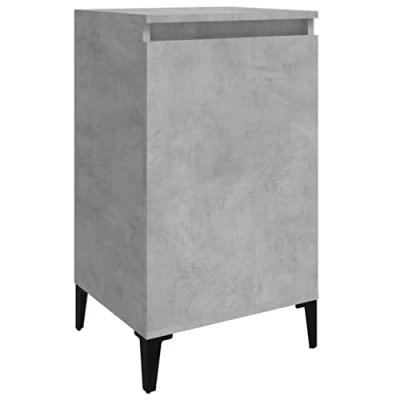 Image of vidaXL Bedside Cabinet Bedroom Furniture Table Telephone Stand End Nightstand Bed Concrete Grey 40x35x70 cm Engineered Wood