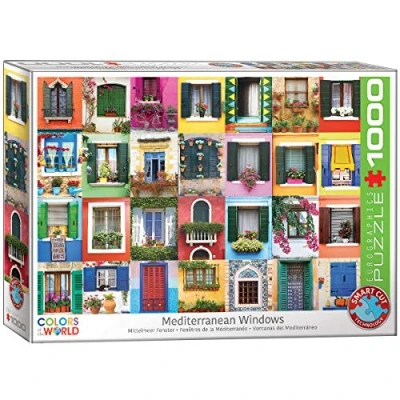 Image of Eurographics 60005350 Mediterranean Windows Puzzle, Various, 48 x 68 cm