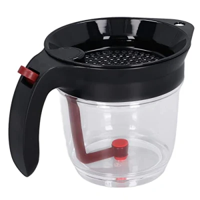 Image of Fat Separator with Bottom Release,1000ml Gravy &amp; Cup,Oil Strainer, Degreasing Cup, Grease Strainer,for Cooking Gravy, Soups, Stew