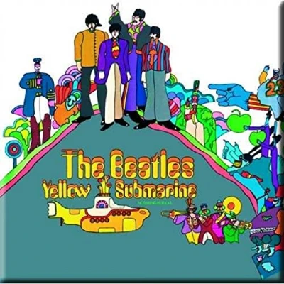 Image of Woodbrass Club Magneto Beatles Motivo. Yellow Submarine Album Coverl 7,6 cm X Magnets