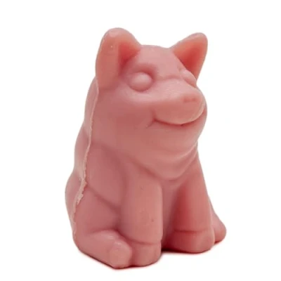 Image of La Maison du Savon de Marseille French Pig Shaped Soap for Body Wash or Decoration Raspberry Fragrance 20g Novelty Bar