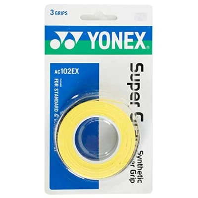 Image of YONEX Super GRAP Racquet Overgrip (Yellow, 3 Pack)