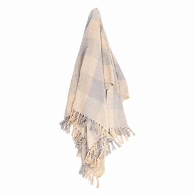 Image of Sass &amp; Belle Grey Gingham Throw