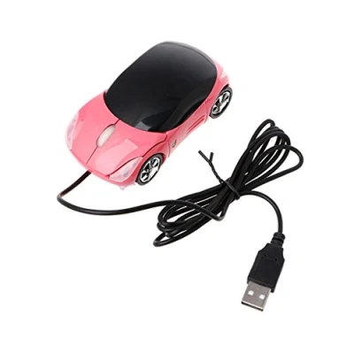 Image of zijianZZJ Mice, 1000DPI Mini Car shape USB optical wired innovative 2 headlights mouse for PC Laptop Computer
