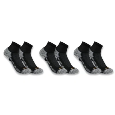Image of Carhartt Men&#039;s Force Midweight Sock 3 Pack, Black, Large