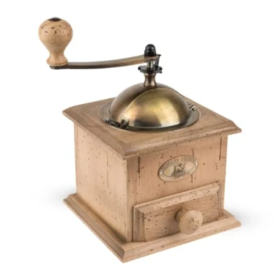 Image of PEUGEOT Antique Coffee Mill Precision Grinding Manual Grinder Hand Aged Beechwood 21 cm Made in France