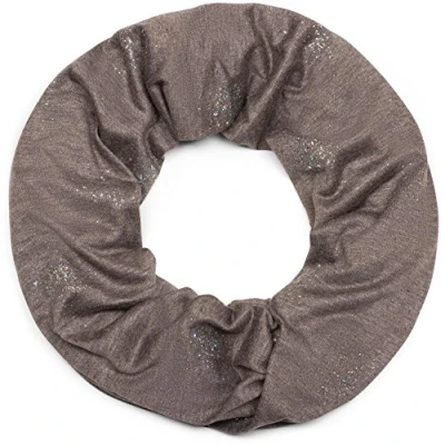 Image of styleBREAKER loop scarf with glitter and sequin polka dots, snood, shawl, ladies 01017075, Colour:Mottled Brown