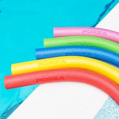 Image of FORZA Swimming Pool Noodles High Density EVA Foam Durable Buoyant Swim Aid for Adults &amp; Kids 5 Vibrant Colours (Multi Coloured, Pack of (1x Each Colour))