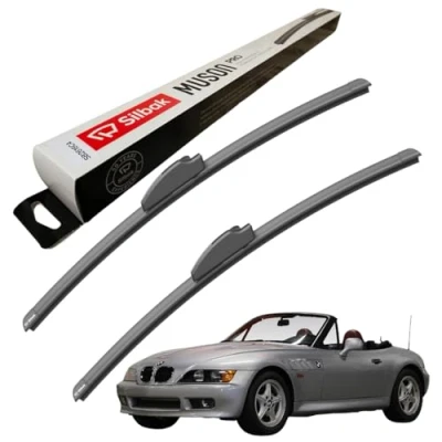 Image of Silbak Windscreen Wipers, for BMW Z3 (03/1995 09/2002) Wiper Blades, 480mm/480mm