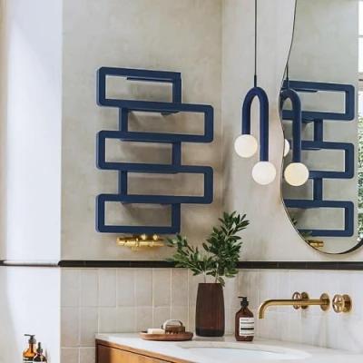 Image of Heated Towel Rail, Bookie 655/500, Denim Blue