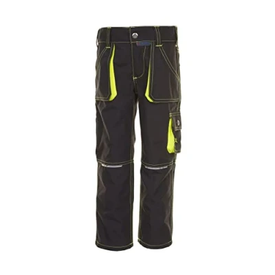 Image of Planam 6110098 Size 98/104 &quot;Junior&quot; Trousers Anthracite/Yellow