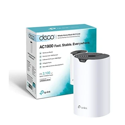 Image of TP Link Deco S7 AC1900 Whole Wi Fi, Add on Single Unit for All WiFi 7/6/5 Mesh Pack Extended Coverage Requirement, Connect up to 150 devices, Work with Amazon Alexa, Parental Controls