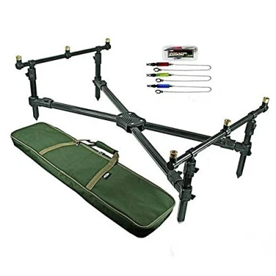 Image of NGT DELUXE CROSS ROD POD PADDED CARRY CASE &amp; SWINGER INDICATOR SET