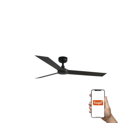 Image of Cruiser Large 3 Blade Ceiling Fan Matt Black Tuya Smart System