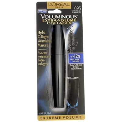 Image of L&#039;Oreal Paris Voluminous Extra Volume Collagen Waterproof Mascara, Blackest Black [695] 0.34 oz by