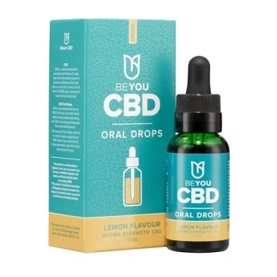 Image of BeYou CBD Oil Drops 600mg Beginner Strength, Lemon Flavour with MCT Oil, No THC, 30ml Soothes Stress, Anxiety, Sleep, Aches &amp; Pains