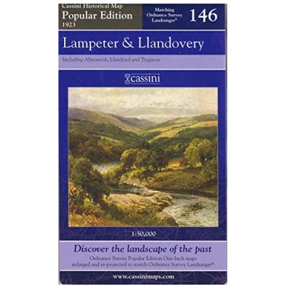 Image of Lampeter and Llandovery: No. 146 (Cassini Popular Edition Historical Map)
