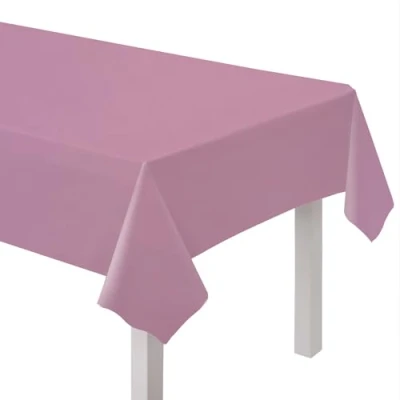 Image of Amscan 9915405 212 Pastel Lilac Eco Friendly Re usable Plastic Table Cover 2.74m