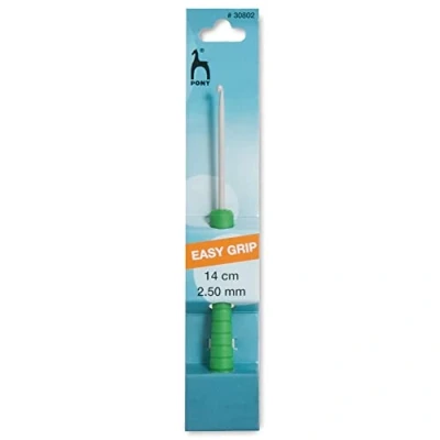 Image of Pony Easy Grip Crochet Hook, Steel, Multi Colour, 2.5mm