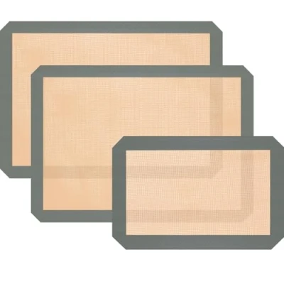 Image of Silicone Baking Mat, 3 Pack Reusable Non Stick, Food Safe Mats for Baking, Oven Sheet Making Cookies, Macaroons, Bread