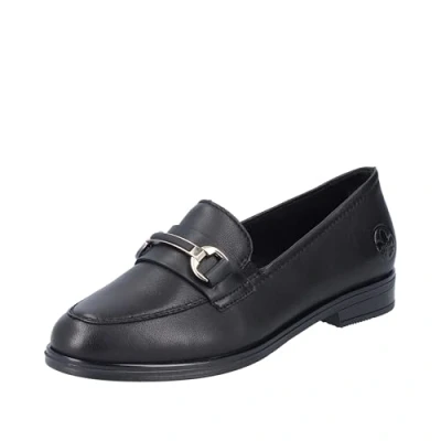 Image of Rieker Women&#039;s 46262 Loafer, Black, 8 UK